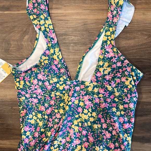 NWT Kona Sol floral one piece swimsuit size XL 16 - Picture 6 of 6